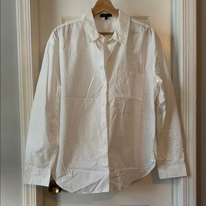 Quince Organic cotton Relaxed White Button-Down Oxford Shirt, medium